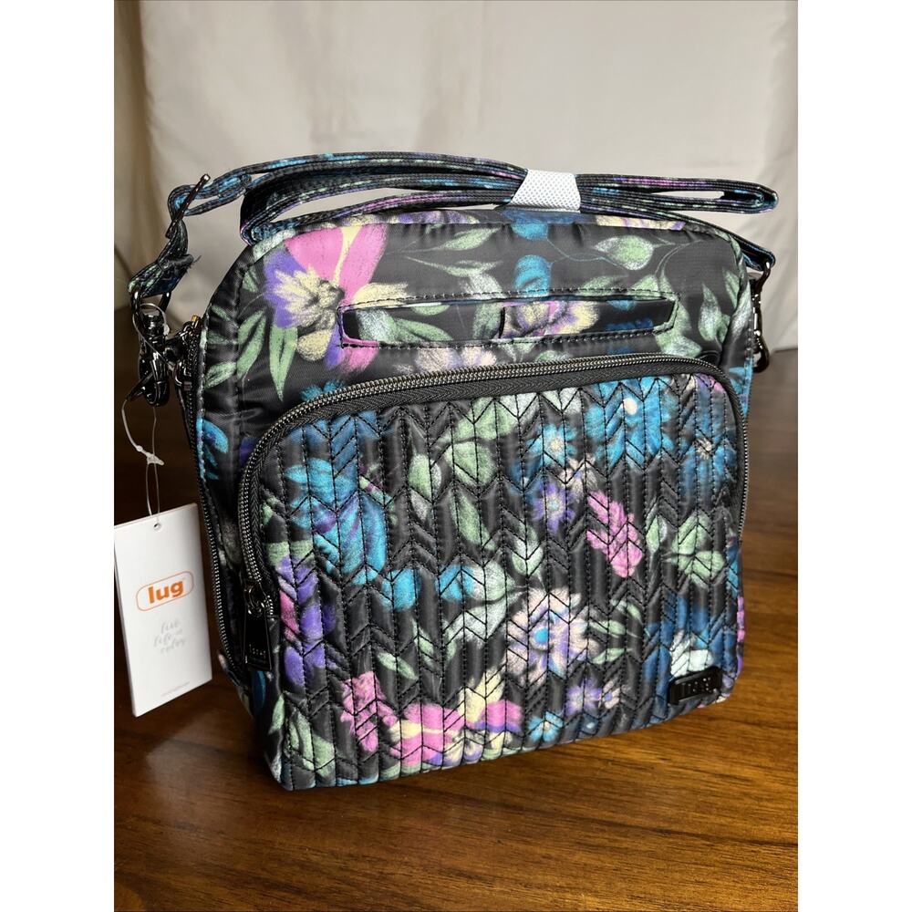 NWT Lug Ranger Crossbody Bag Black Floral Bloom Pattern Matching Rodeo Wallet - Picture 6 of 15
